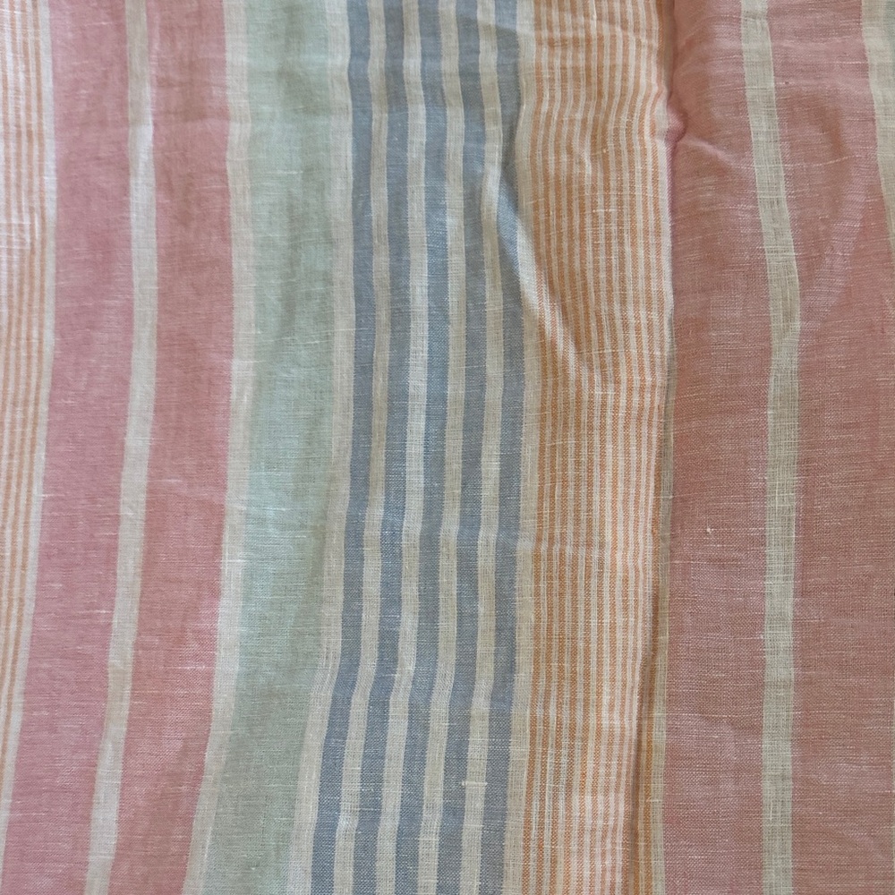 Brooks Brothers Linen Pink, Blue, and Cream Striped Shirt - Picture 11 of 11